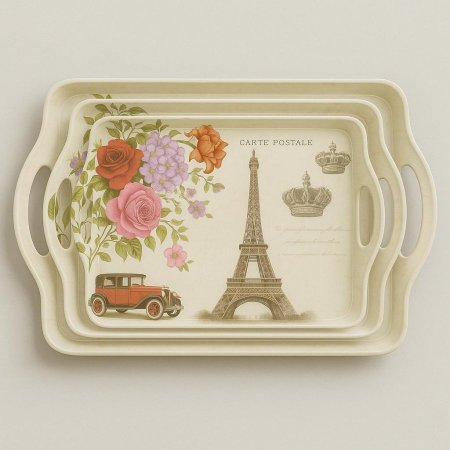 صينيه اكرلك مستطيل ملون